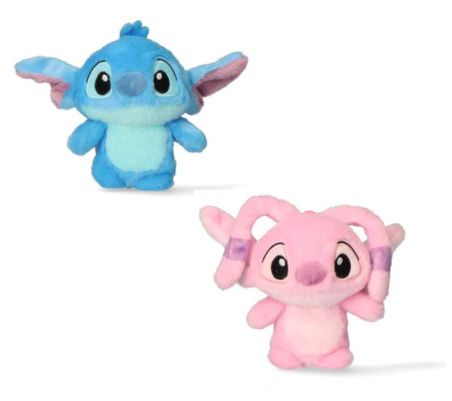 (Mis 0) STITCH Stitch-Angel Portachiavi Peluche 12cm c/Bagclip 2ass…x24